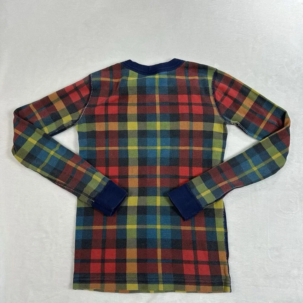Hanna‎ Andersson Organic Cotton Plaid Pajama Top Kids Size 12 Long Sleeve